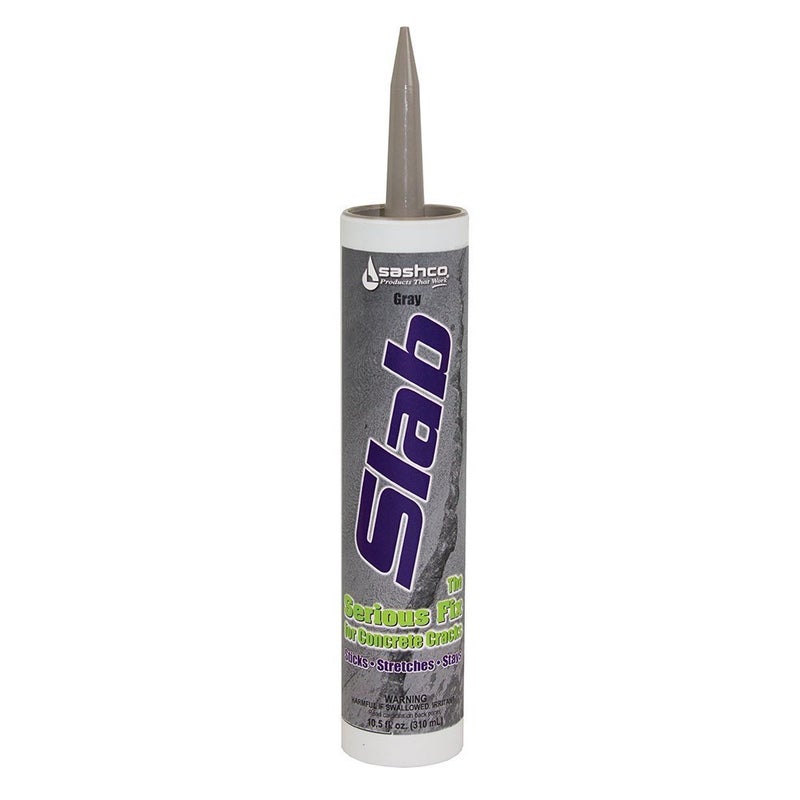 Sashco 16210 Slab Concrete Crack Repair Sealant, 10.5 oz Cartridge, Gray (Pack of 1) - Image 1